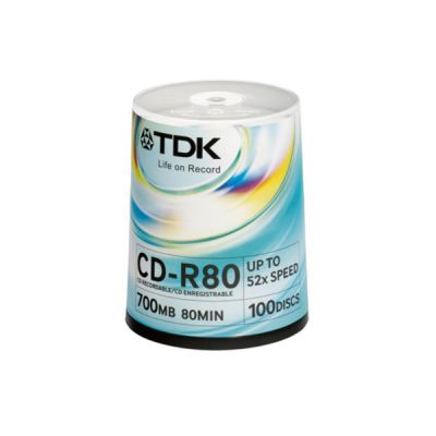 TDK CD-R 80' 700MB 52x SPINDLE x100