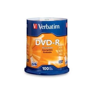 Verbatim DVD-R 120' 4.7GB 16x Cake Box x100, (43549)