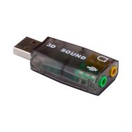 USB Κάρτα Ήχου POWERTECH 5.1, με έξοδο μικρόφωνου και ακουστικού