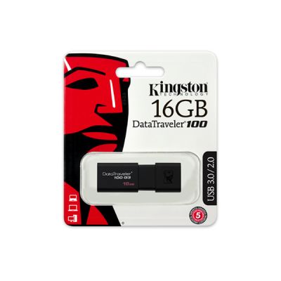USB Flash Kingston DataTraveller 100 (G3) 16GB USB 3.0, Black