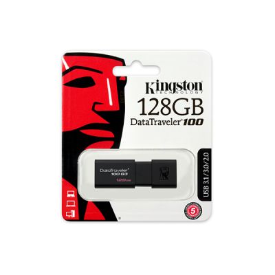 USB Flash Kingston DataTraveller 100 (G3) 128GB USB 3.0, Black