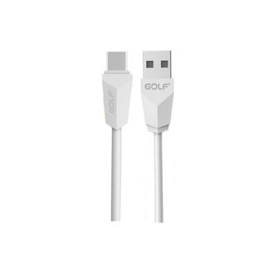 Καλώδιο USB 2.0V σε Type C, GOLF Diamond GC-27T, White, 1m