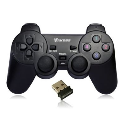 Gamepad VAKOSS, Wireless, 10 buttons, 2 joystick, Black